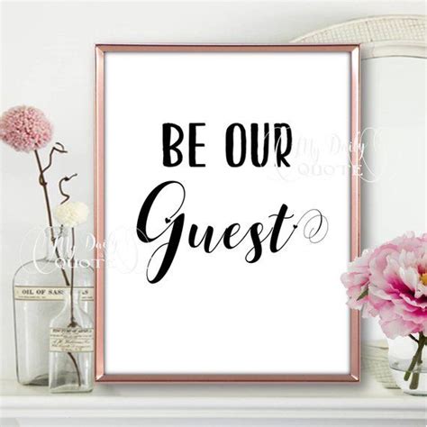 Be Our Guest Typography Quote, Quote Print, 👉REAL GOLD FOIL PRINTS (DELIVERY TO YOUR HOME ...