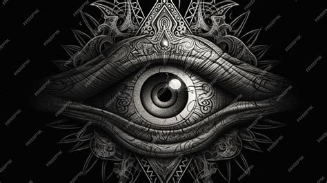 Premium AI Image | Mystical and esoteric eye symbol digital art ...