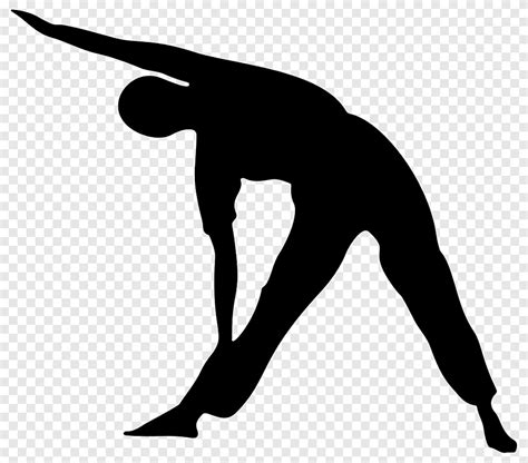 Physical exercise Yoga Stretching Silhouette, Yoga, physical Fitness, hand png | PNGEgg