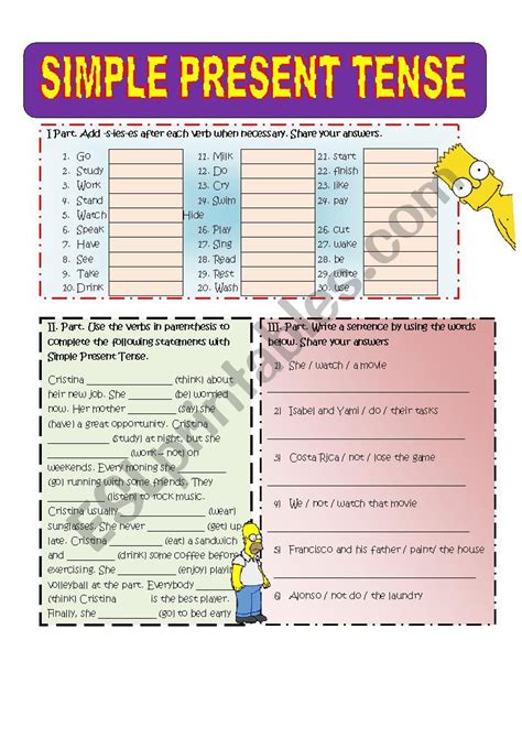 Present Simple Worksheet For - Nehru Memorial