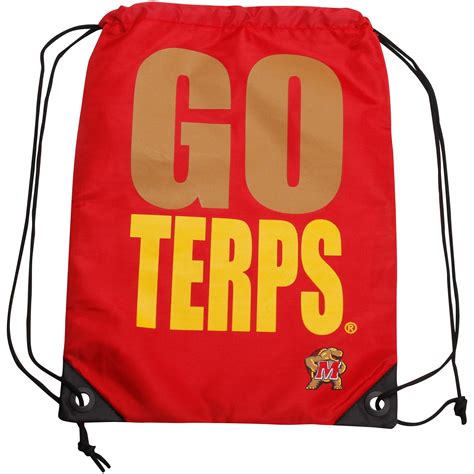 Maryland Terrapins Slogan Drawstring Backpack – Red – Tekjam