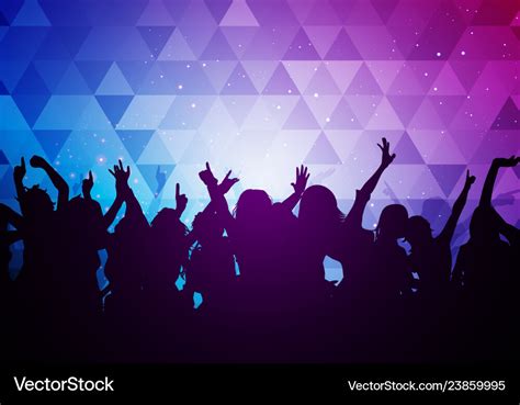 Party young people crowd dancing background Vector Image