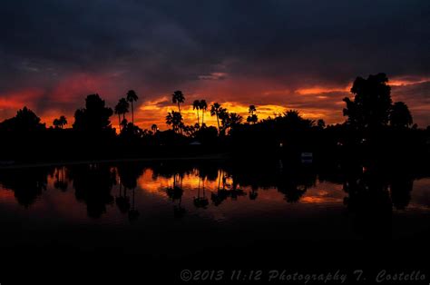 Sunset at the Gilbert Riparian Preserve in AZ