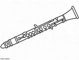 Free Clarinet coloring Page sketch template