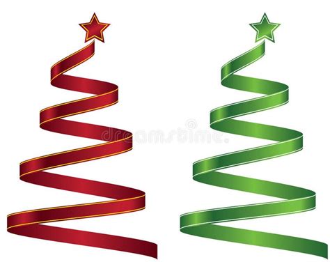 Stylized Ribbon Christmas Tree. Vector Illustration. Eps 10. Stock Vector - Illustration of ...