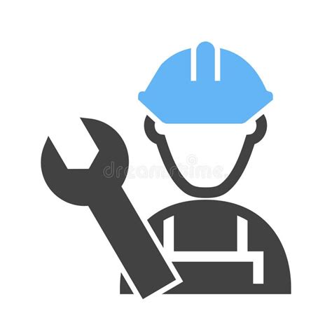 Mechanic Male Icon stock vector. Illustration of work - 111377080