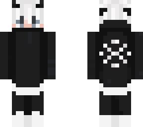 White Hair Ninja Hoodie Boy | Minecraft Skin