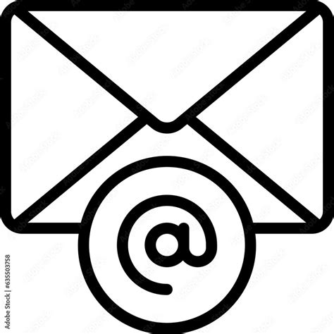 At Sign Email Icon Stock Vector | Adobe Stock