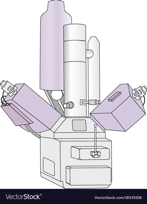 Scanning electron microscope Royalty Free Vector Image