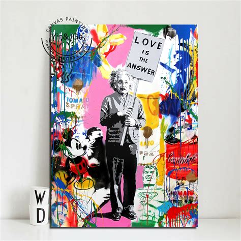 1 Piece Banksy Art Graffiti Colorful Poster And Prints Wall Abstract ...