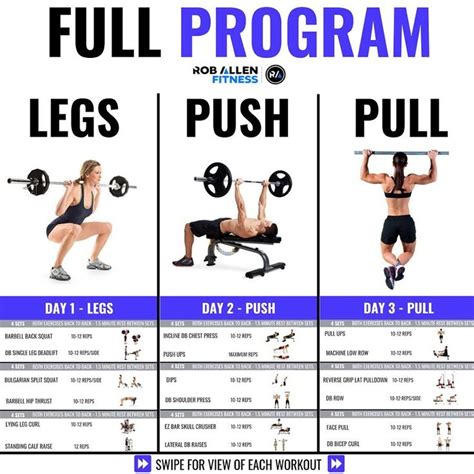 push pull legs workout routine pdf for beginners - Become Great E-Zine ...