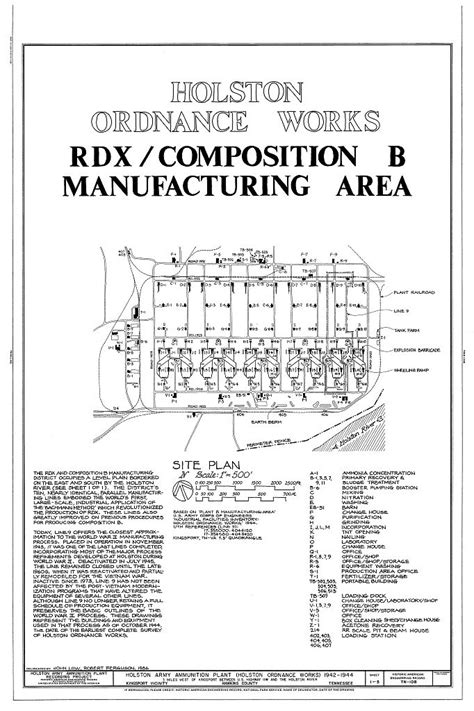 Holston Army Ammunition Plant, RDX-and-Composition-B Manufacturing Line 9, Kingsport, Sullivan ...