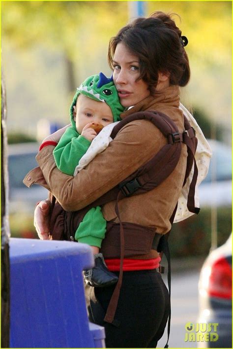 Evangeline Lilly and her adorable son in Vancouver