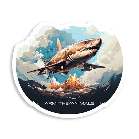 Stickers | Air Shark | Die Cut Sticker - Arm The Animals Clothing LLC