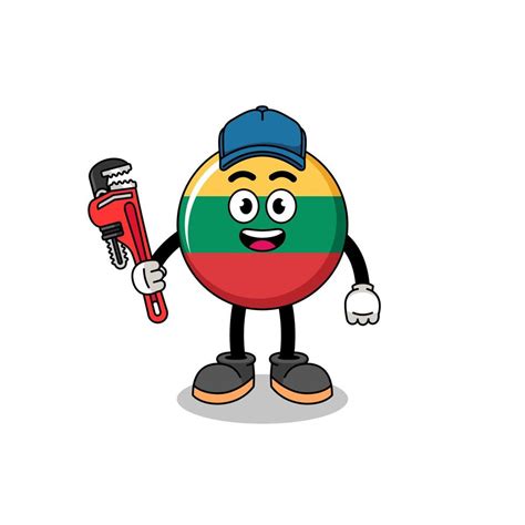 lithuania flag illustration cartoon as a plumber 19135081 Vector Art at ...