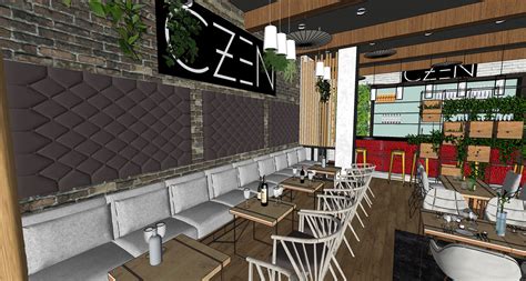 CZEN - Restaurant Interior Design Version 1 on Behance