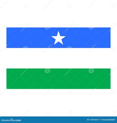 Flag of Puntland. White Background. Vector Illustration. Stock Vector ...