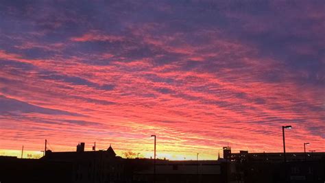 'Red sky at morning, sailors take warning': today's weather outlook