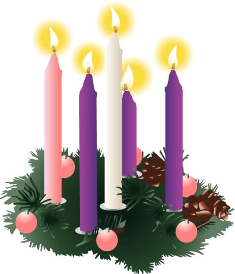 Weekly Advent Candles Clip Art