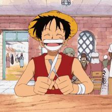 Luffy Eating Meat Gif