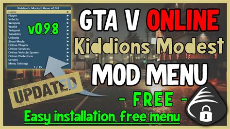 Kiddion's Modest Menu v0.9.8 | UPDATED 1.66 | FREE GTA V Online Mod Menu | UNDETECTED | Easy ...