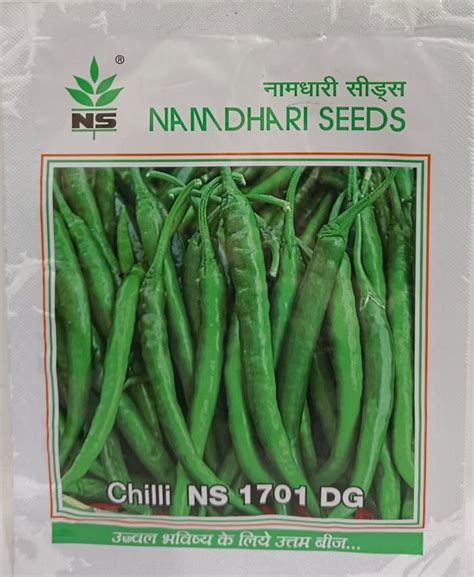 Hybrid Green CHILLI SEEDS 1701DG F1 HYB 9 GARM SEEDS NAMDHARI Pvt Ltd, Packaging Type: 9Gram ...