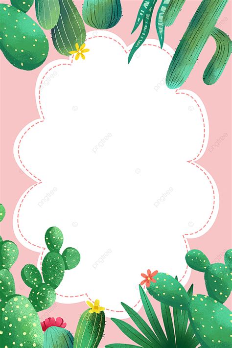 Summer Cactus Plant Border 6, Cactus, Tropical Plant, Green PNG Transparent Clipart Image and ...