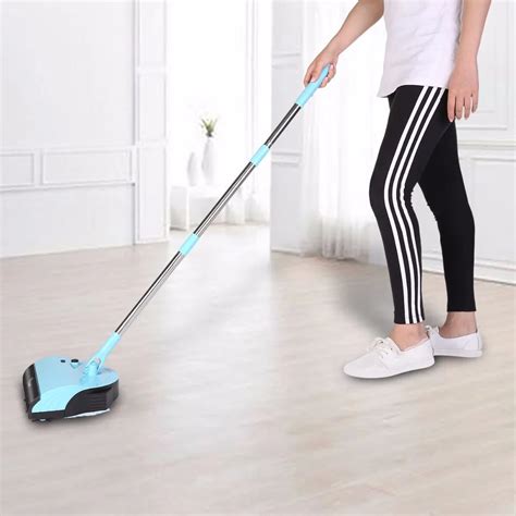 3 in 1 Household Cordless Rechargeable Floor and Carpet Sweeper with Brush & Dustpan Cleaning ...