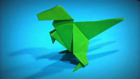 Origami Dinosaur | How to Make a Paper Dinosaur (Tyrannosaurus T-Rex) DIY - Easy Origami - YouTube