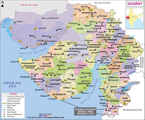 Gujarat map map of gujarat state districts information and facts – Artofit