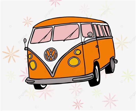 Vw Van Cartoon, Cartoon Clipart, Van Clipart, Vw PNG Transparent Clipart Image and PSD File for ...