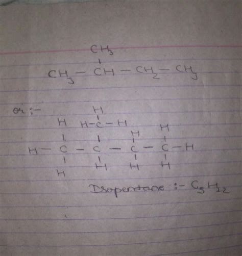 draw the Bond line structure of isopentane. - Brainly.in