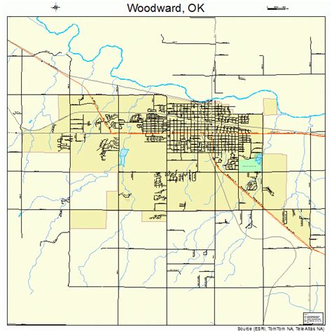 Woodward Oklahoma Street Map 4082150