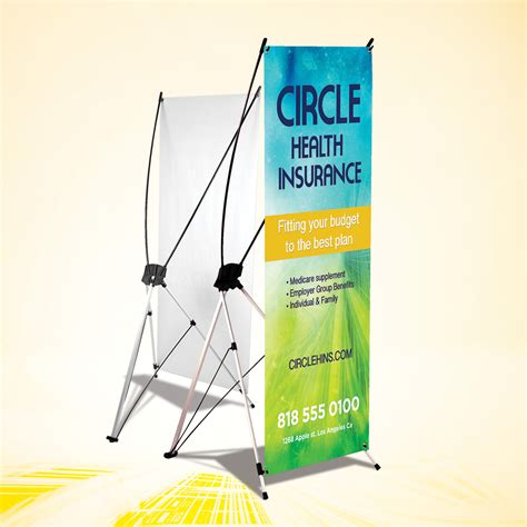 X-Style Outdoor Banner Stand 24" x 60", 13 oz Scrim Vinyl Collapsible ...