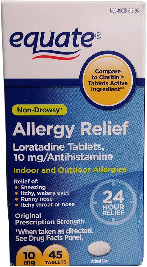 Equate Allergy Relief Loratadine Tablets 10 Mg, Antihistamine, 10 Count | ubicaciondepersonas ...