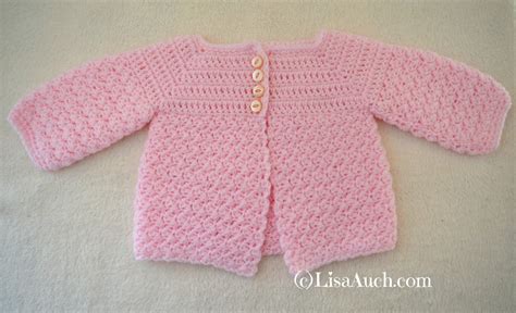 Sweet Sugar Crochet Baby Cardigan Easy Free Pattern