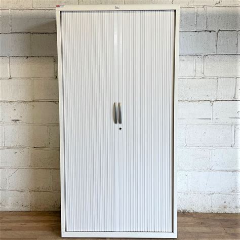 JG Tambour Cupboard White 5159 - Allard Office Furniture