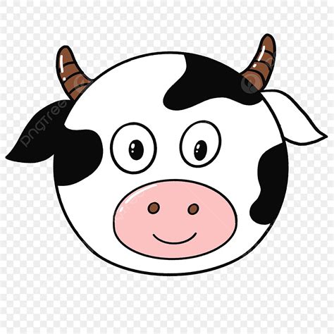 Round Cow Clipart Vector, Round Cow Face Clip Art, Cow Face Clipart, Cow Face, Clipart PNG Image ...