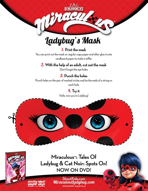 Make your own Ladybug and Cat Noir masks, and be #Miraculous ...