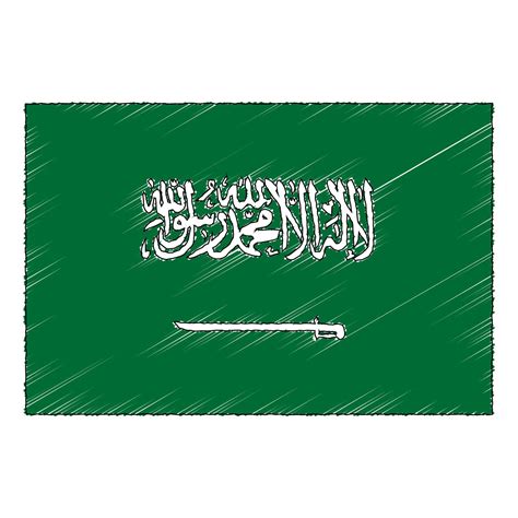 Hand drawn sketch flag of Saudi Arabia. Doodle style icon 21849227 ...