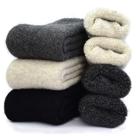 iMucci 5 Pairs Women Wool Socks - Winter Warm Thick Soft Wool Socks Christmas Gifts Socks Cozy ...