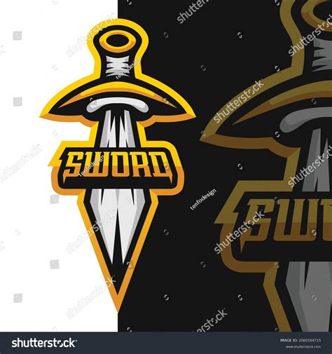 Sword Blade Gaming Mascot Logo Stock Vector (Royalty Free) 2060164715 | Shutterstock