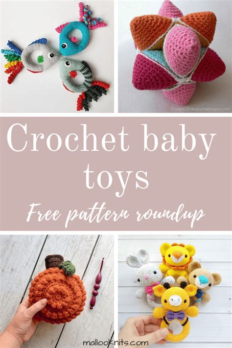 Crochet baby toys free pattern roundup - mallooknits.com