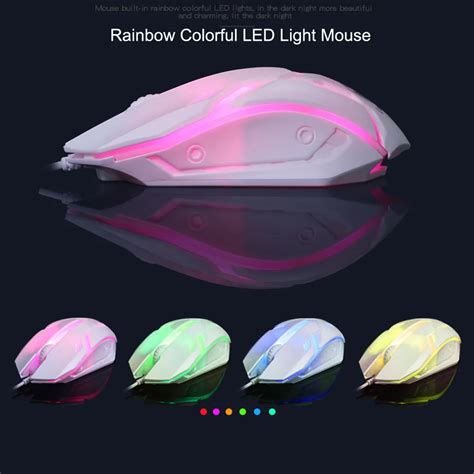 Colorful LED Illuminated Backlit USB Wired PC Rainbow Gaming Keyboard ...