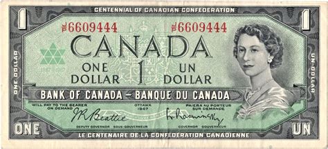 1967 Canadian One Dollar Bill JP6609444