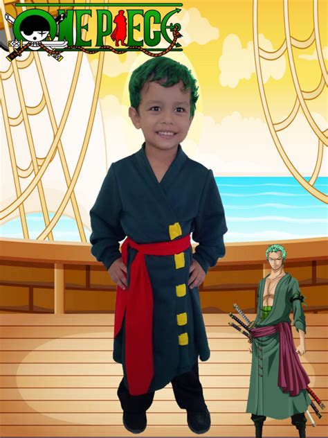 Roronoa Zoro One piece costume for baby toddler up to 12 years old Cosplay halloween Jeis Fab ...