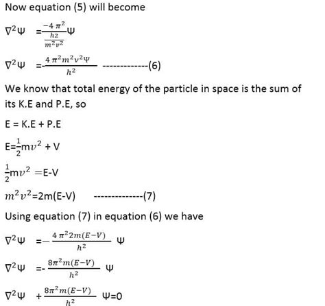 Schrodinger time independent wave equation