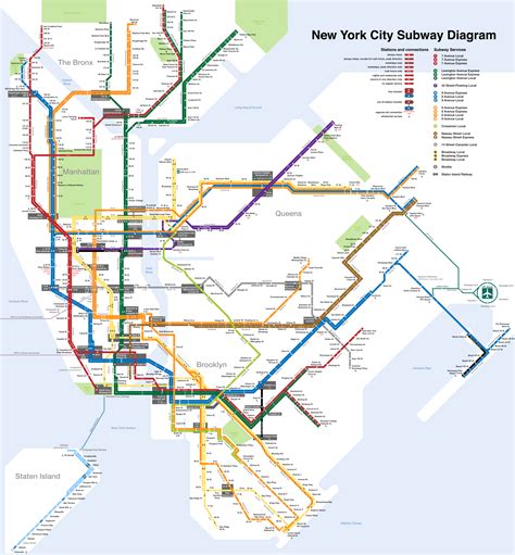 Large Detailed New York City Subway Map