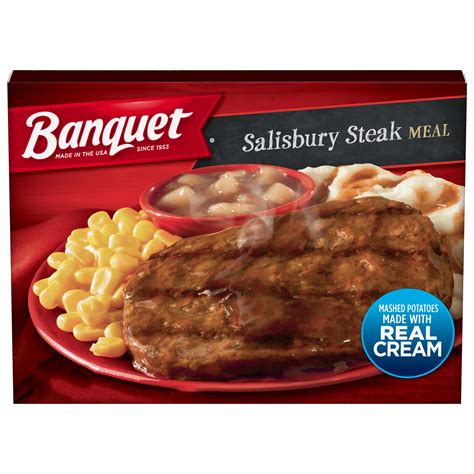 Banquet Salisbury Steak Frozen Meal, 11.88 oz (Frozen) - DroneUp Delivery