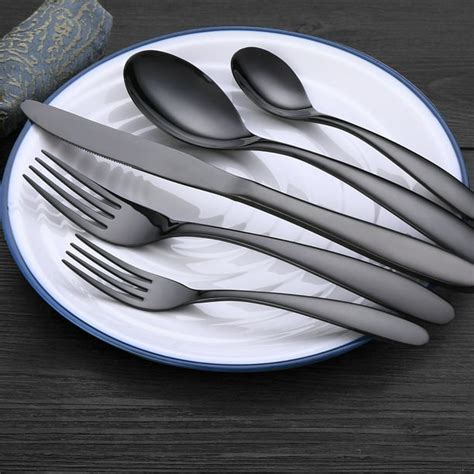 Silverware Sets, JOW 20 Pieces Stainless Steel Flatware Set Service for ...